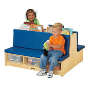 Jonti-Craft Baltic Birch Wood Couch, 42" Wide - Blue