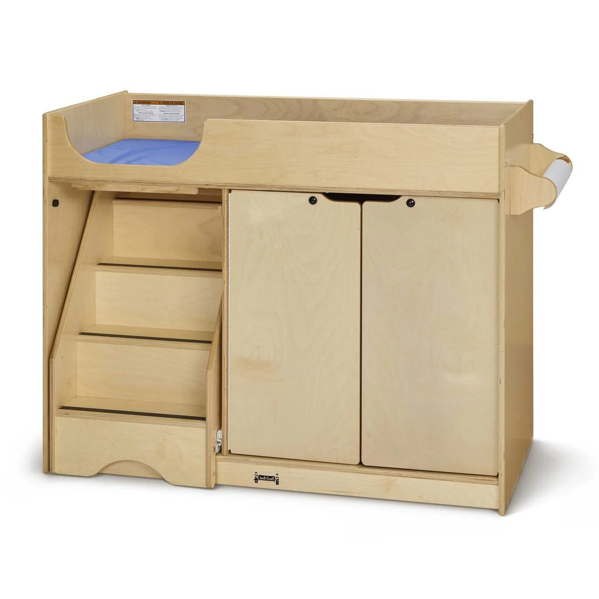 Jonti-Craft Baltic Birch Wood Changing Cabinet, 48" Wide, Brown - Left