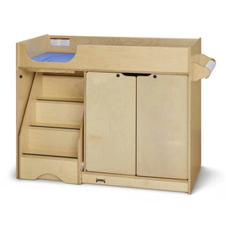 Jonti-Craft Baltic Birch Wood Changing Cabinet, 48" Wide, Brown - Left