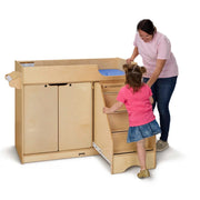 Jonti-Craft Baltic Birch Wood Changing Cabinet, 48" Wide, Brown - Right