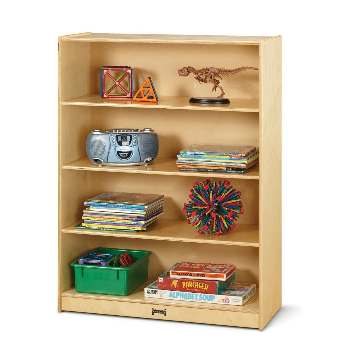 Jonti-Craft Baltic Birch Laminate Bookcase, 36" Wide, Beige - 48"