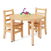 Jonti-Craft Baltic Birch Wood Chair, Beige, 2/Set - 28 1/2"
