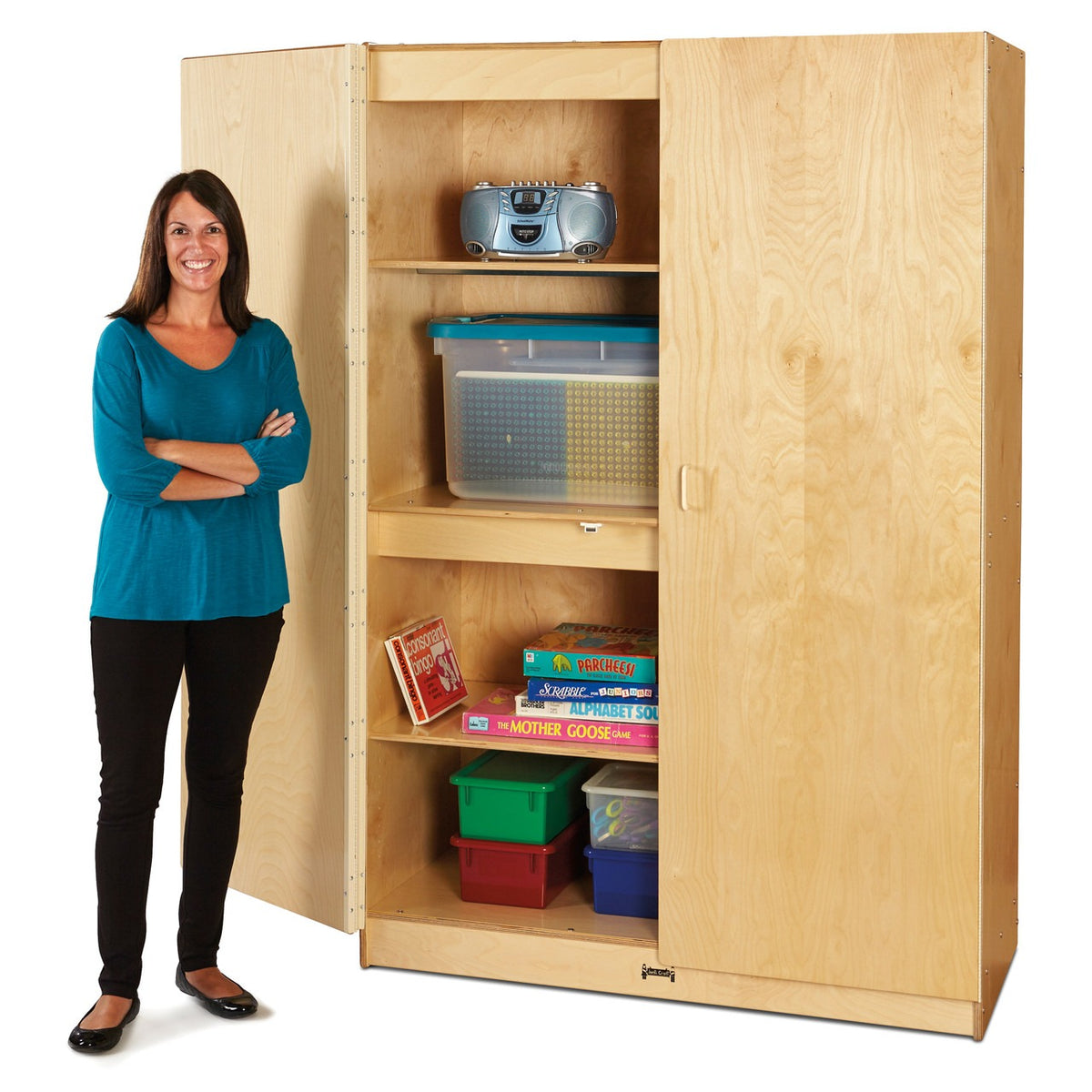 Jonti-Craft Baltic Birch Wood Storage Cabinet - 48" 72" Wide