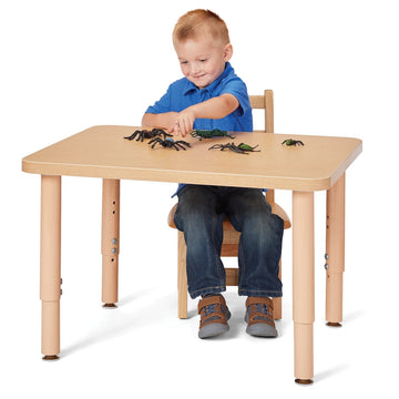 Jonti-Craft Baltic Birch Laminate Table, 14 - 24" High, Brown