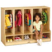 Jonti-Craft Baltic Birch Wood Coat Locker, 48" Wide, Brown - 6684JC