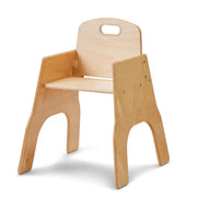 Jonti-Craft Baltic Birch Wood Chair, Beige - 18 1/2"