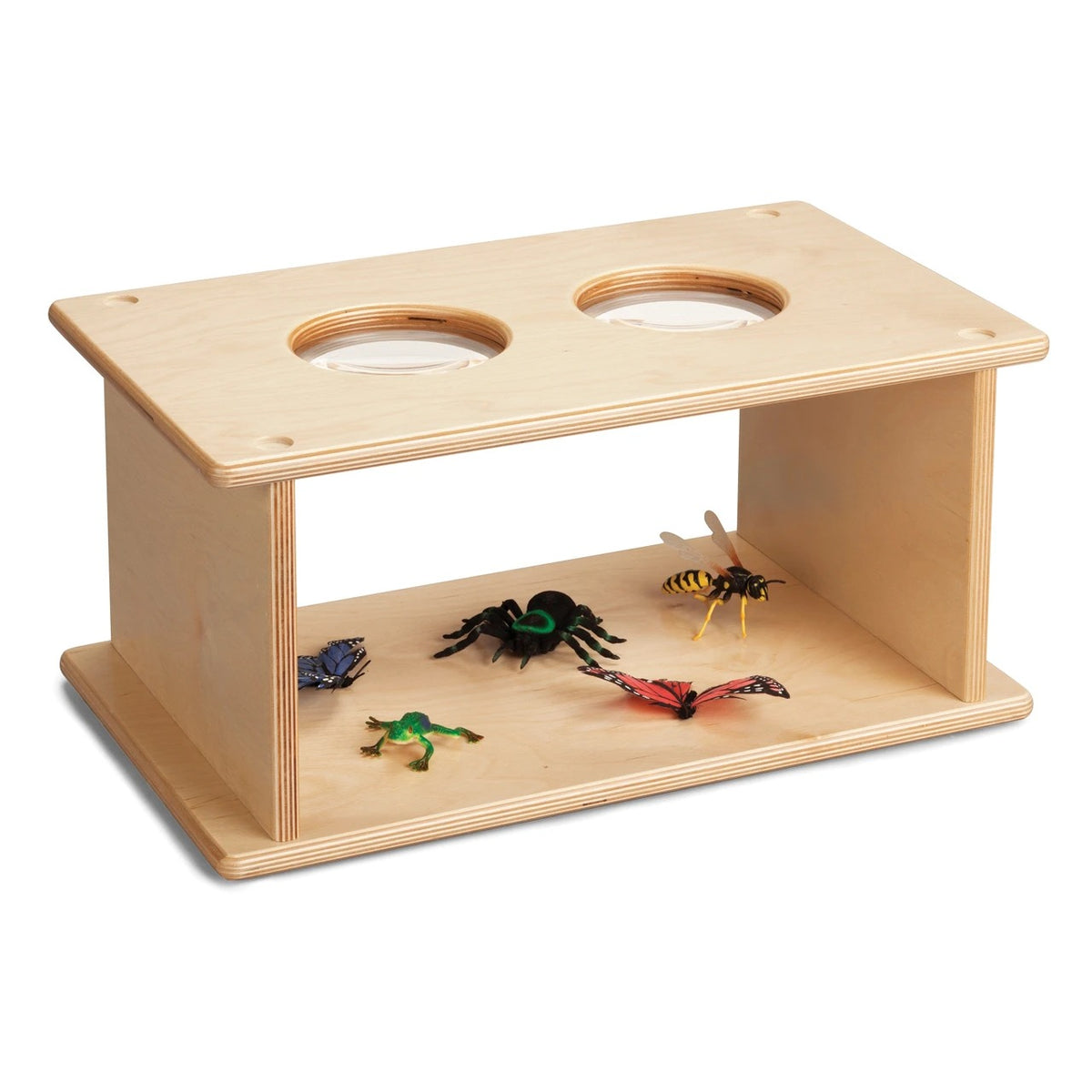Jonti-Craft Baltic Birch Wood Garden Specimen Lab, 19 1/2" Wide, Beige - 9 Magnifying