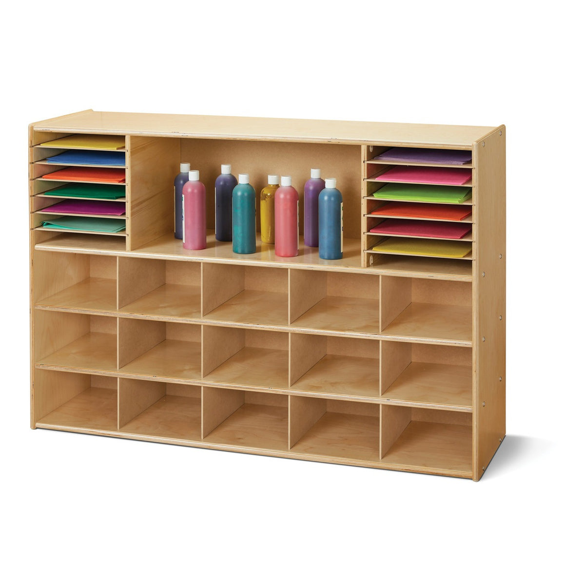 Young Time Laminate Storage Unit, 48" Wide, Beige - 7030YT