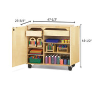 Jonti-Craft Baltic Birch 9511JC Wood Cabinet, 46" High, Beige - photo 4