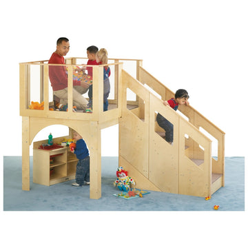 Jonti-Craft Baltic Birch 9752JC Wood Play Loft, 60" Wide, Brown - Default Title