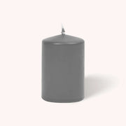 Hyoola Candles Paraffin Wax Pillar Candle, 2" Diameter, 24/Case - Dark Gray