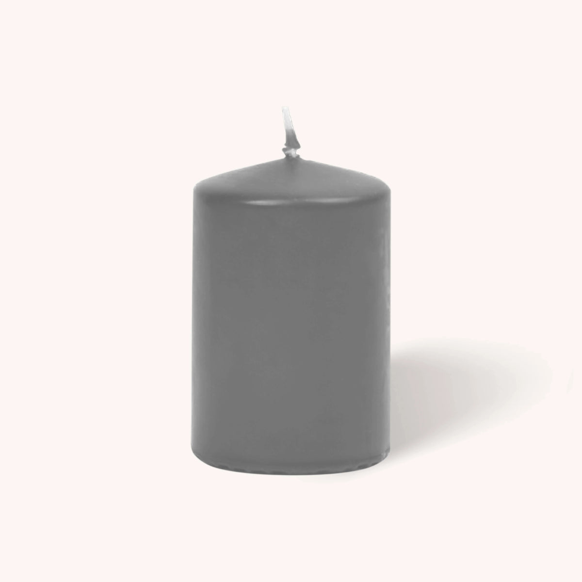 Hyoola Candles Paraffin Wax Pillar Candle, 2" Diameter, 24/Case - Dark Gray