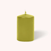 Hyoola Candles Paraffin Wax Pillar Candle, 2" Diameter, 24/Case - Olive Green