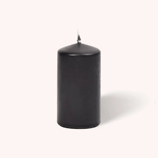 Hyoola Candles Paraffin Wax Pillar Candle, 2" Diameter, 24/Case - Black