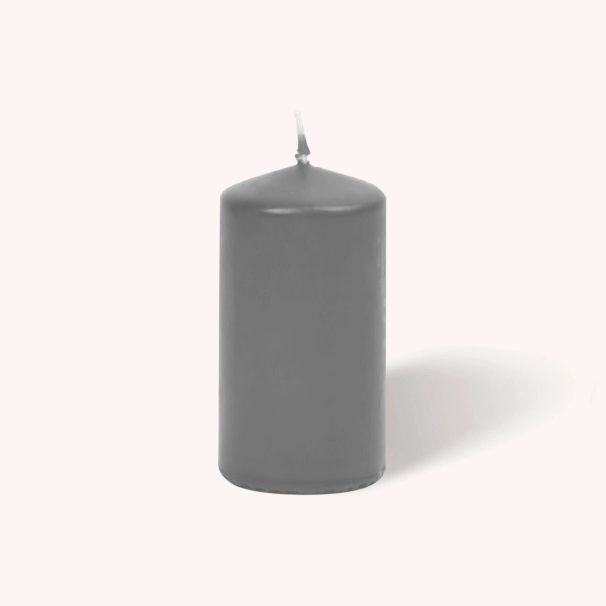 Hyoola Candles Paraffin Wax Pillar Candle, 2" Diameter, 24/Case - Dark Gray