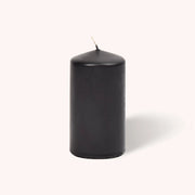 Hyoola Candles Paraffin Wax Pillar Candle, 3" Diameter, 6/Case - Black