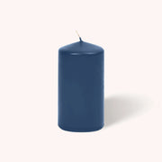 Hyoola Candles Paraffin Wax Pillar Candle, 3" Diameter, 6/Case - Midnight Blue