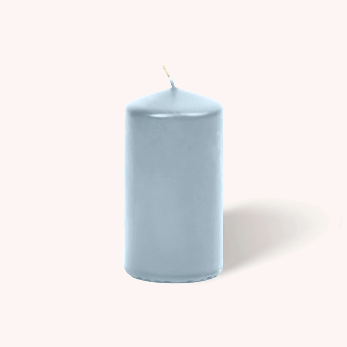 Hyoola Candles Paraffin Wax Pillar Candle, 3" Diameter, 6/Case - Ice Blue