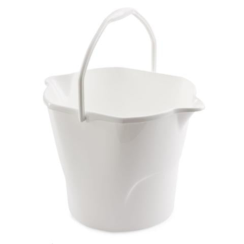 Libman Plastic Utility Bucket, 3 gal., 6/Case - White