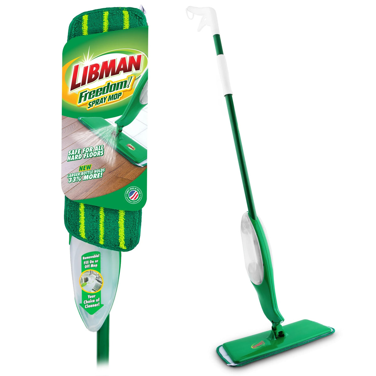 Libman 4002004 Freedom Microfiber Spray Mop, 24 oz., Green, 4/Case - Default Title