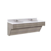 Tot Mate TM8362R.0W92 Laminate Wall Vanity, 49" Wide, Gray - Default Title