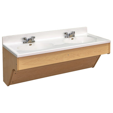 Tot Mate TM8362R.0577 Laminate Wall Vanity, 49" Wide, Brown - Default Title