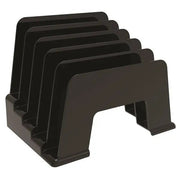 Deflecto 34504 Polystyrene Sorter, 8" x 5 1/2", Black - Default Title