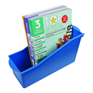 Deflecto Plastic Bin, 14 1/4" x 5 3/8" - Blue