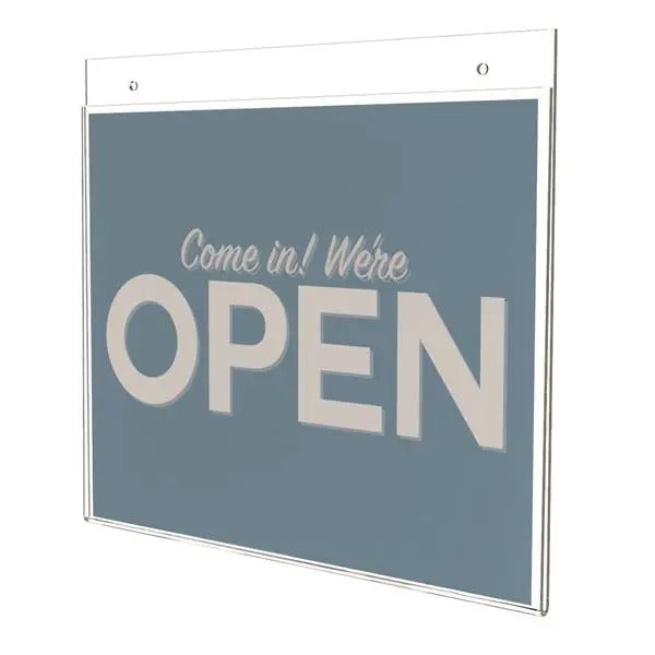 Deflecto Styrene Sign Holder, 8 1/2" x 11", Clear - 11"