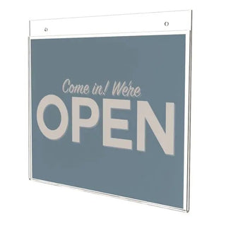 Deflecto Styrene Sign Holder, 8 1/2" x 11", Clear - 11"