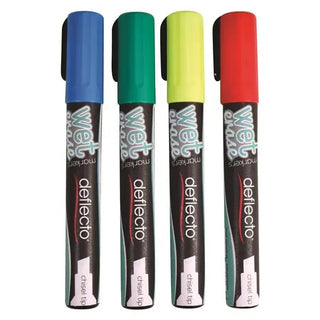 Deflecto SMA510-V4 Wet Erase Marker, Assorted, 4/Pack - Default Title