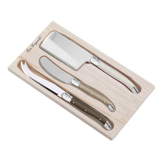 Lou Laguiole 2511MWWA00CS7 Cheese Knife Set, 6 1/8 - 9 1/16" Long, Silver - Default Title