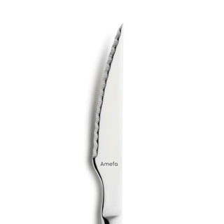 Amefa 703800B000315 Chuletero Stainless Steel Steak Knife, 8 15/16" Long, Silver, 12/Case - Default Title