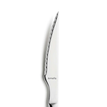 Amefa 703800B000315 Chuletero Stainless Steel Steak Knife, 8 15/16" Long, Silver, 12/Case - Default Title
