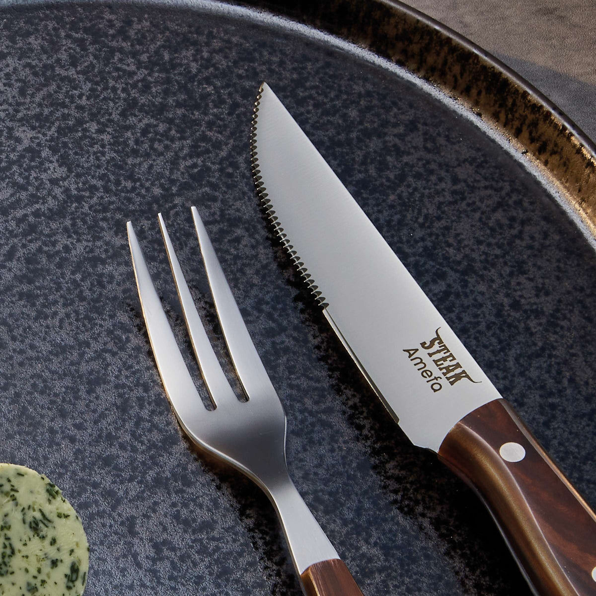Amefa 705000B000315 Porterhouse Steak Knife, 9 1/16" Long, 12/Case - photo 2