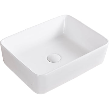 Ruvati China Vessel Sink, White - 19"