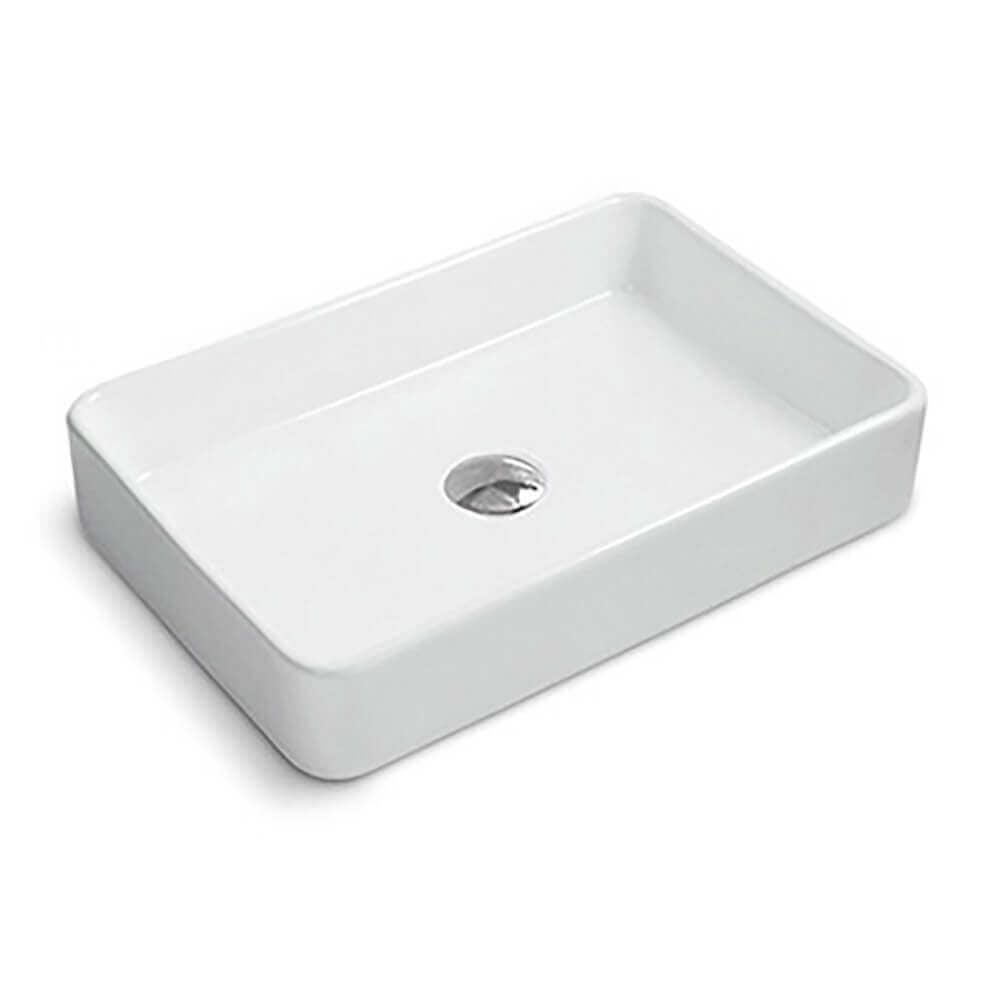 Ruvati China Vessel Sink, White - 24 1/4"