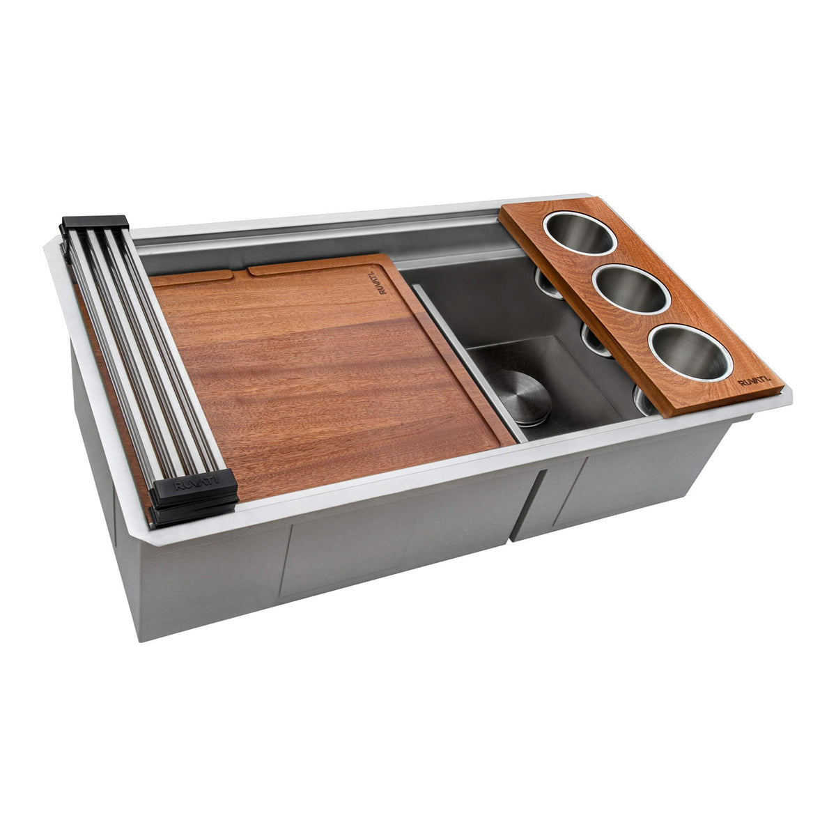 Ruvati RVH8255 Stainless Steel Undermount Sink, 19" x 33" - Default Title