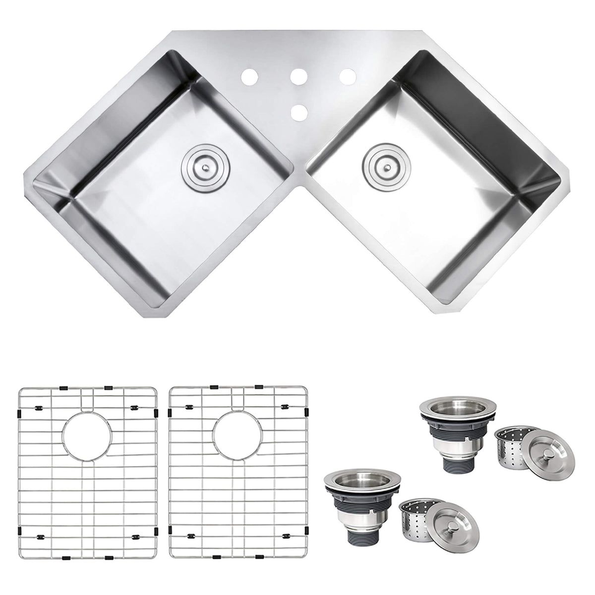 Ruvati RVH8400 Stainless Steel Undermount Sink, 21 5/8" x 43", Silver - Default Title