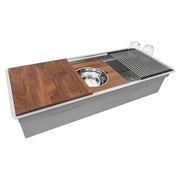 Ruvati RVH8555 Stainless Steel Undermount Sink, 19" x 57" - photo 2