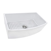 Ruvati RVL2398WH Fireclay Farmhouse Sink, 19 1/2" x 33", White - photo 2