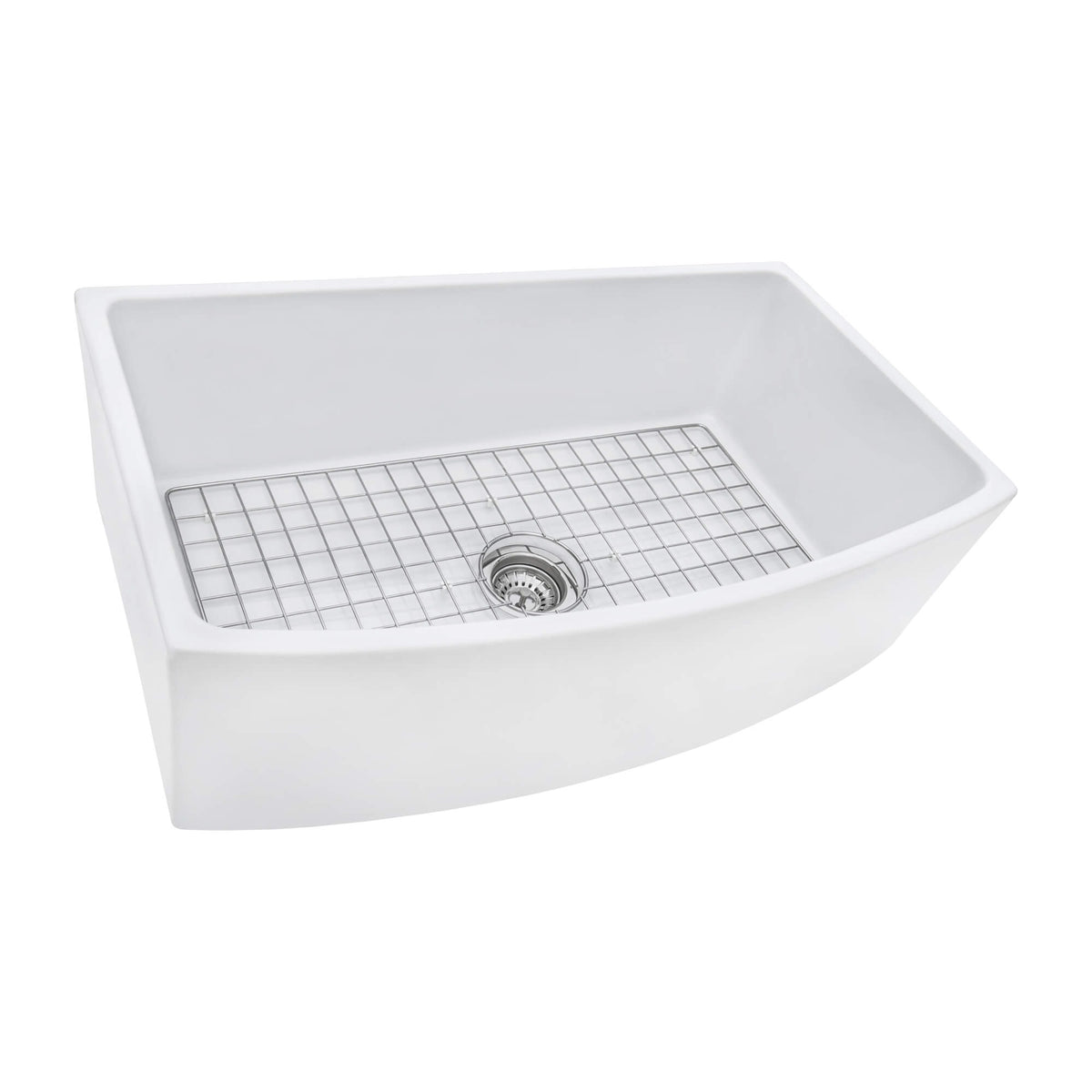 Ruvati RVL2398WH Fireclay Farmhouse Sink, 19 1/2" x 33", White - photo 2