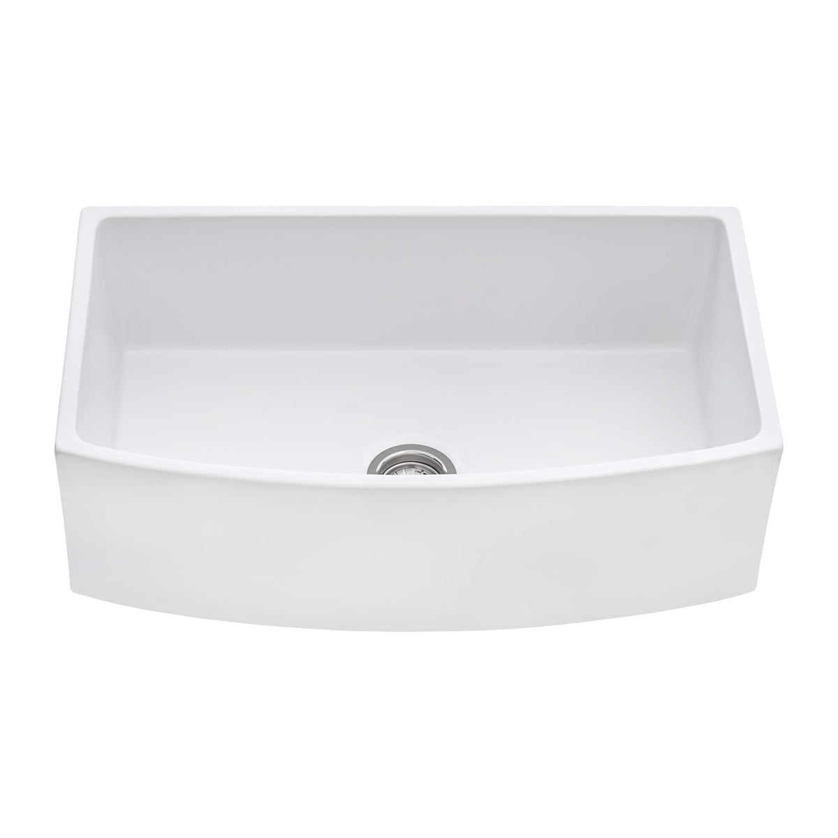 Ruvati RVL2398WH Fireclay Farmhouse Sink, 19 1/2" x 33", White - photo 3
