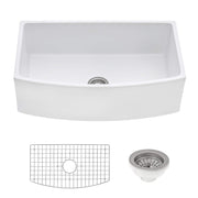 Ruvati RVL2398WH Fireclay Farmhouse Sink, 19 1/2" x 33", White - Default Title