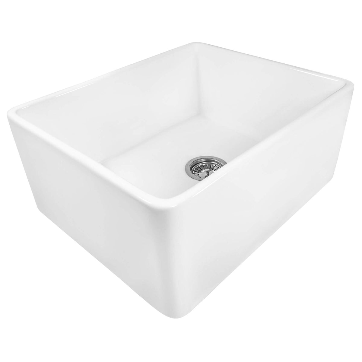 Ruvati RVL2468WH Fireclay Farmhouse Sink, 18 1/4" x 23", White - photo 2