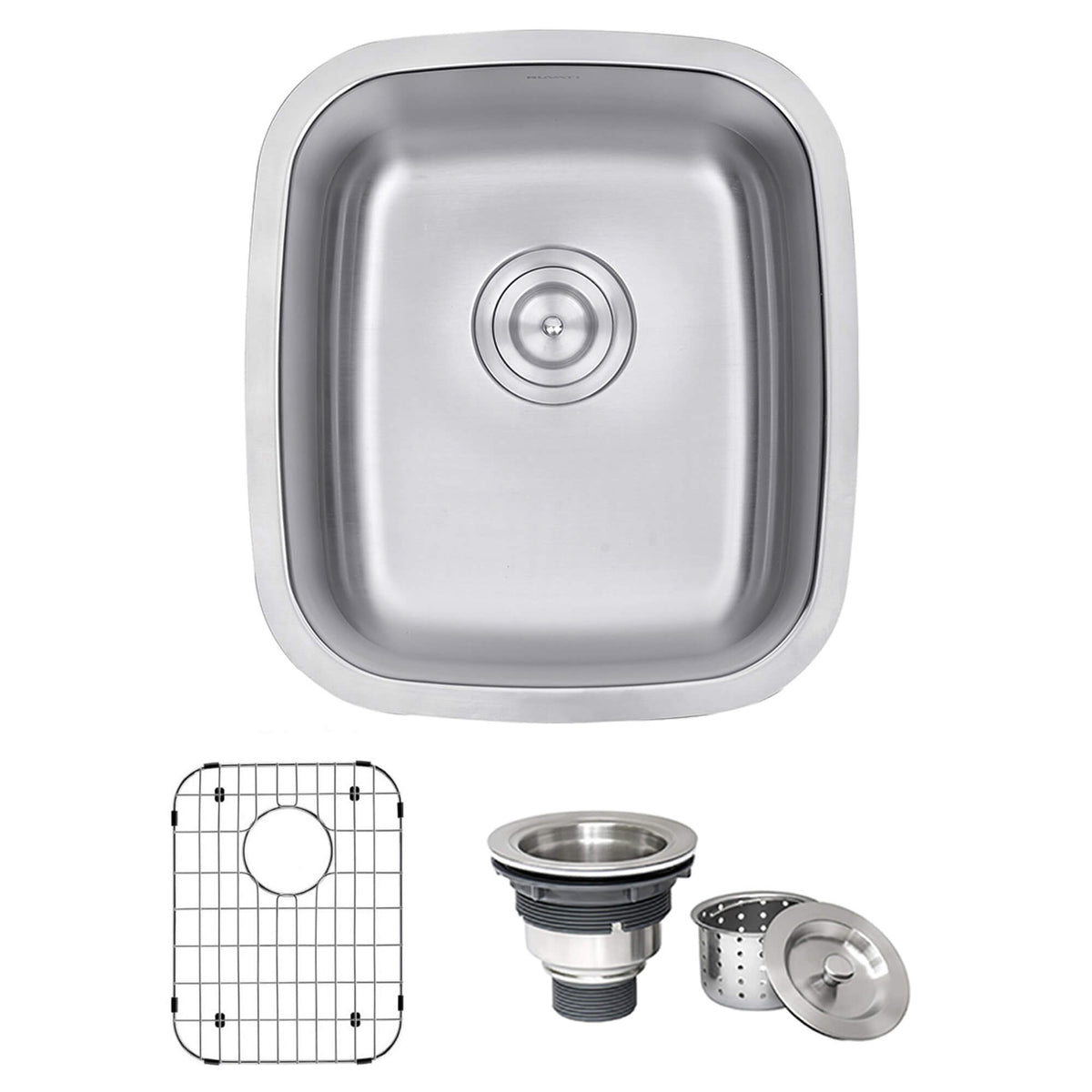 Ruvati Stainless Steel Undermount Sink, Silver - 18 1/2"
