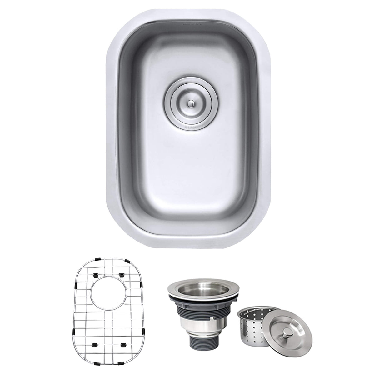 Ruvati Stainless Steel Undermount Sink, Silver - 18"