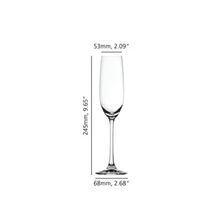 Spiegelau 4728007 Salute Crystal Flute Glass, 7 oz., Clear, 12/Case - Default Title