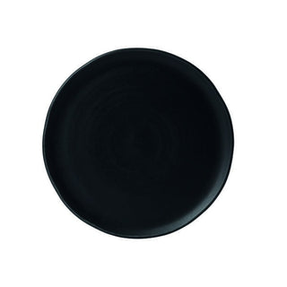 Dudson Evo Origins Stoneware Plate Arc Cardinal, 10" Diameter, 12/Case - Black