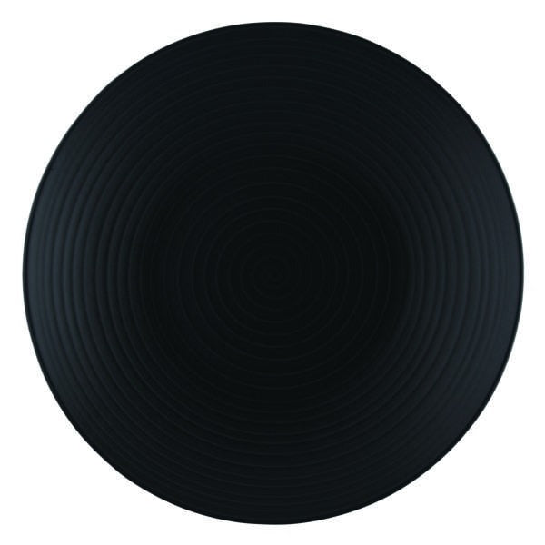 Dudson Evo Origins Stoneware Plate Arc Cardinal, 11 1/2" Diameter - Black